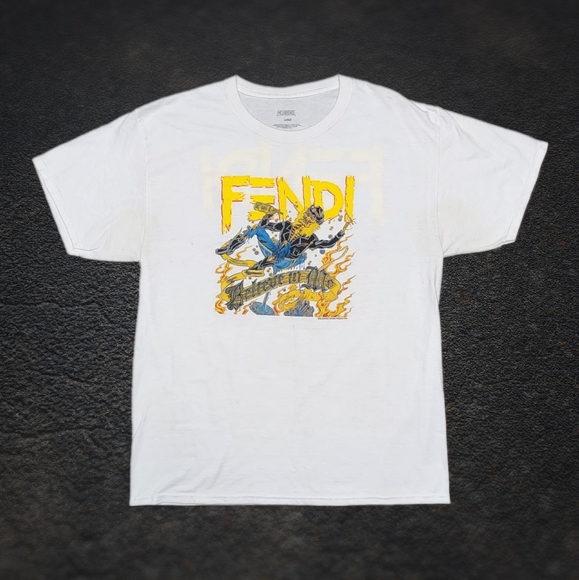 💀 Fendi Believe In Me Tour Men's T-Shirt Size Large 💀 - Picture 1 of 6